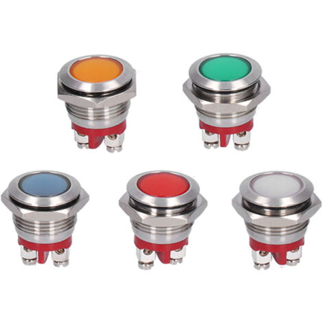 Metallic signal indicator, convenient connection, high conductivity, dashboard pilot light for brake light, 5 pieces