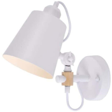Metallische Wandleuchte E27 60 W weiße Farbe 25 x 27 cm EDM