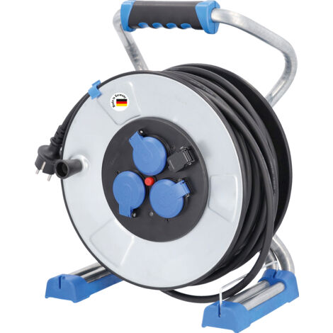 Metallkabeltrommel mit Schutzisolierung 25m H07RN-F 3G2,5 IP44