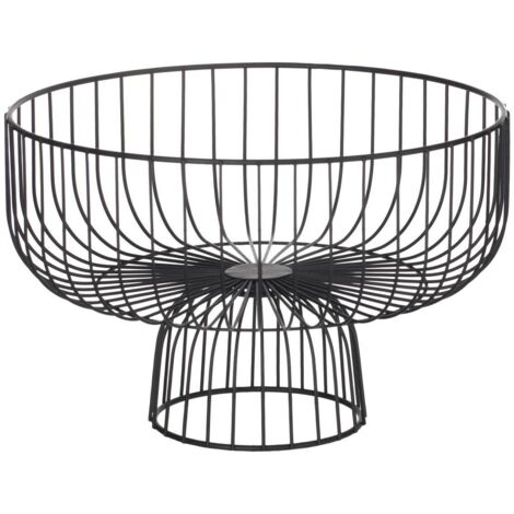 Metallkorb auf fuß 28cm schwarz - 5five