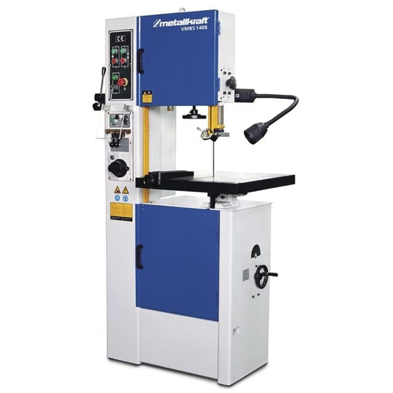 Metallkraft - Scie à ruban verticale pour métaux hauteur de coupe 205 mm col-de-cygne 356 mm 0,75 kW 400V vitesses variables VMBS1408