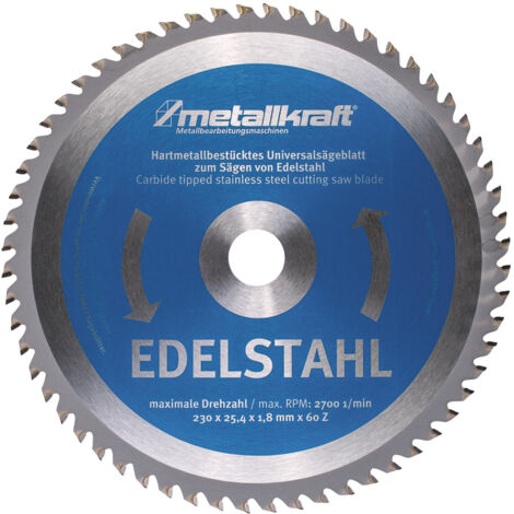Metallkraft Sägeblatt für Edelstahl Ø 230 x 1,8 x 25,4 mm, 3850233