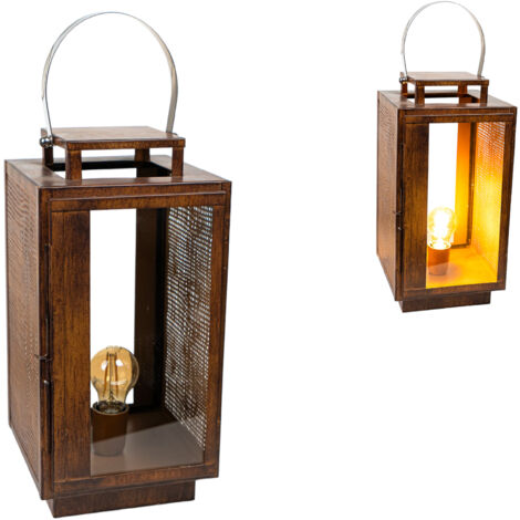Metalllampe / Laterne 20x20x36cm