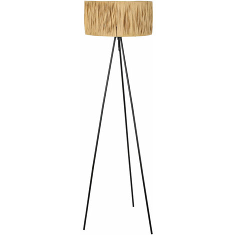 Metalllampe Metall Raphia 56x46x140 Metall Raffia Braun Material Farbe Multicoloror -Familienfamilie Details