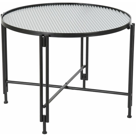 Metallmetall Coucht Tabelle 63x63x46 Schwarzes Metallglasmaterial mehrfarbige Farbfamilie Niedrige Tische Details