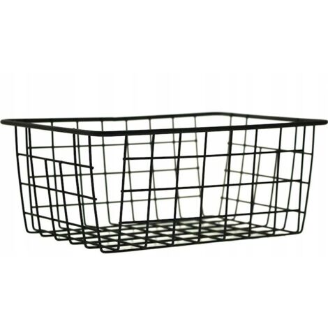 Metallorganizer, schwarzer Drahtkorb für Obst, dekorative Gewürze
