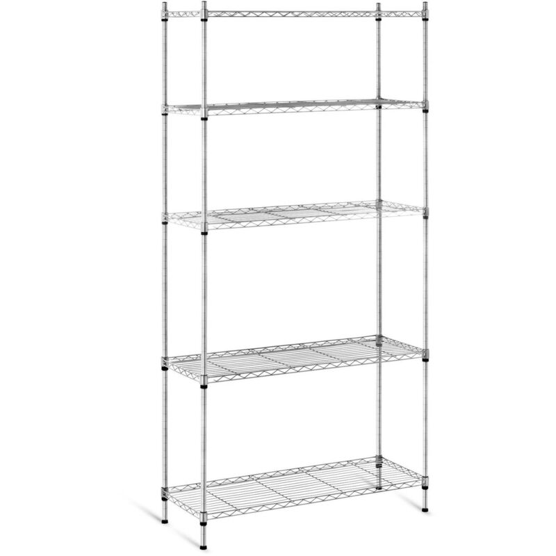 Royal Catering - Metallregal Küchenregal Lastenregal 35 X 90 X 180 Cm 150 Kg Grau