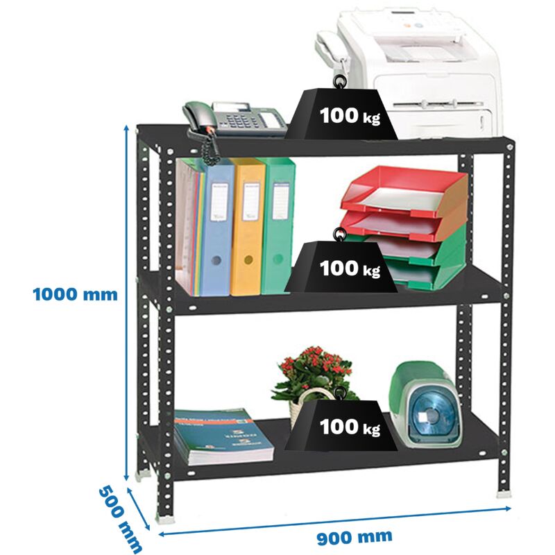 Simonrack Moderne Anthrazit Regalsystem aus Metall