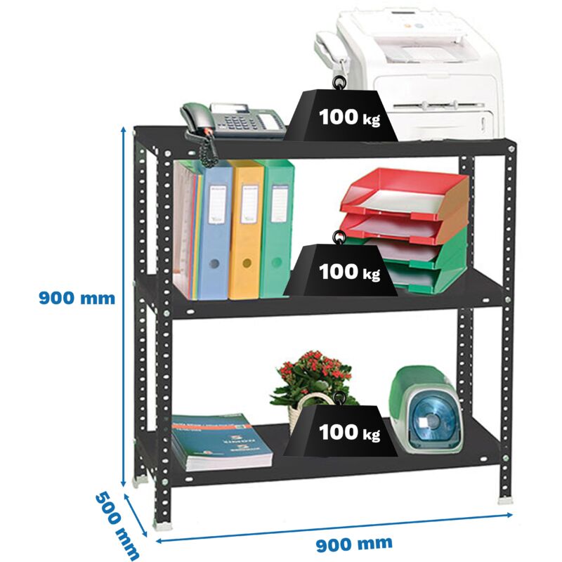 Simonrack Garteneinteilungsregal anthrazit 3 Regale Metall
