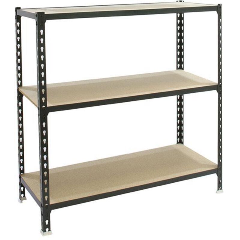 Simonrack Moderne Anthrazit und Holz Regal