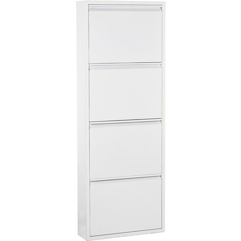 Metallschuhboden mit 4 Matt weißen Schubladen 50x15x136cmpour alle Stile, um zu Hause eine Note zu verleihen