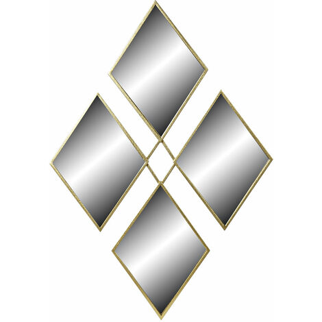 METALLSPIEGEL 63X2X90 SPIEGEL GOLD RHOMBUS METALLSPIEGEL Material Farbe MEHRFARBIGER SPIEGEL Familiendetails
