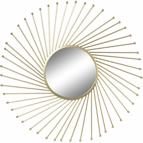 Metallspiegelspiegel 84x2.5x84 Gold Metall Metallmaterial Farbspiegel Spiegel Details der Familie