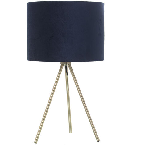 Metalltischlampe mit blauem Terciop -Bildschirm, 1x27, max. 40 ° 24x43cm, Basi