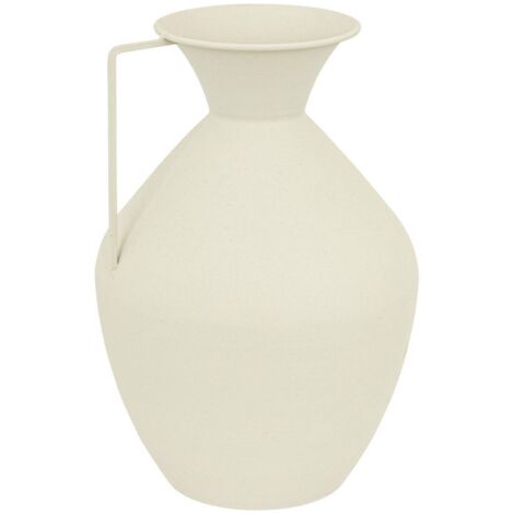 Metallvase Sylvain Weiß H36cm - Atmosphera créateur d'intérieur