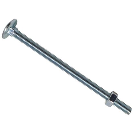 METALMATE Cup Square Hex Bolt & Nut Zp M6 x 100mm Box 25