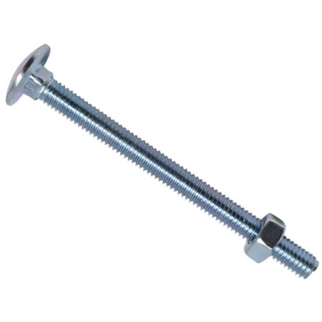 METALMATE Cup Square Hex Bolt & Nut Zp M6 x 75mm Box 25