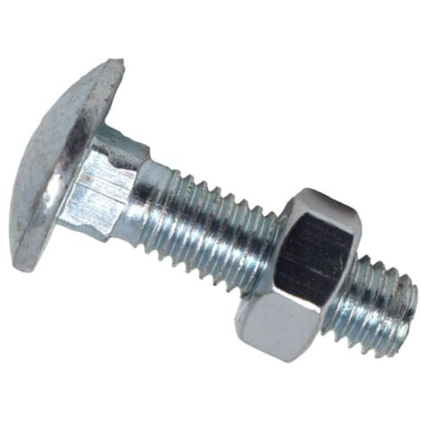 METALMATE Cup Square Hex Bolt & Nut Zp M8 x 30mm Box 50
