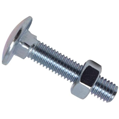 METALMATE Cup Square Hex Bolt & Nut Zp M8 x 40mm Box 50