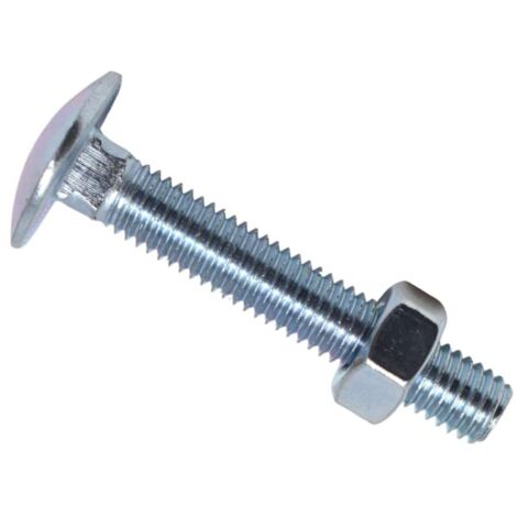 METALMATE Cup Square Hex Bolt & Nut Zp M8 x 50mm Box 25
