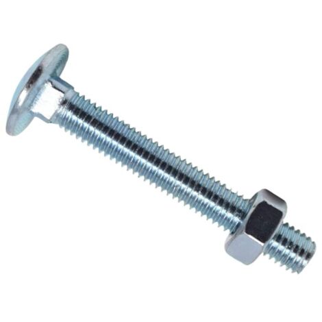 METALMATE Cup Square Hex Bolt & Nut Zp M8 x 60mm Box 25