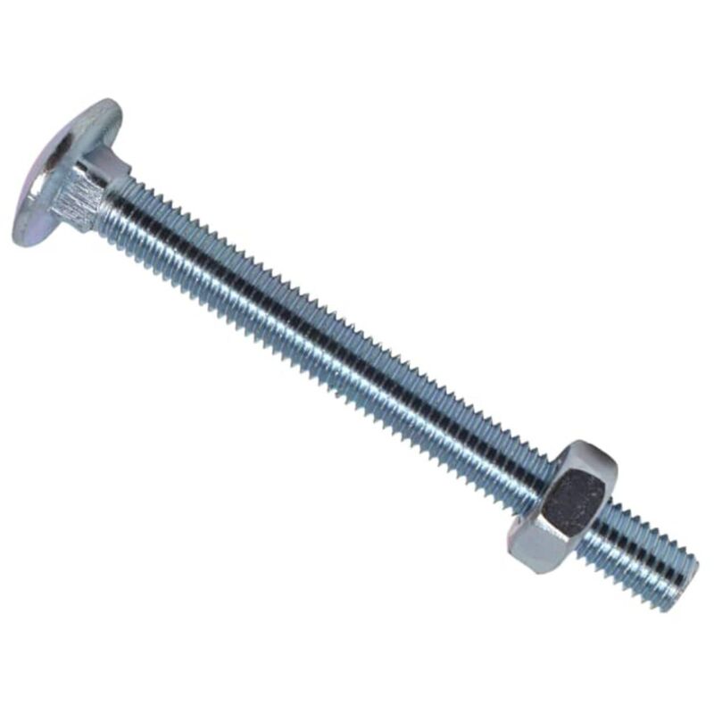 Metalmate Cup Square Hex Bolt & Nut Zp M10 x 100mm Box 25
