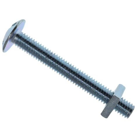 METALMATE Roofing Bolt & Nut Zp M6 x 50mm Box 25