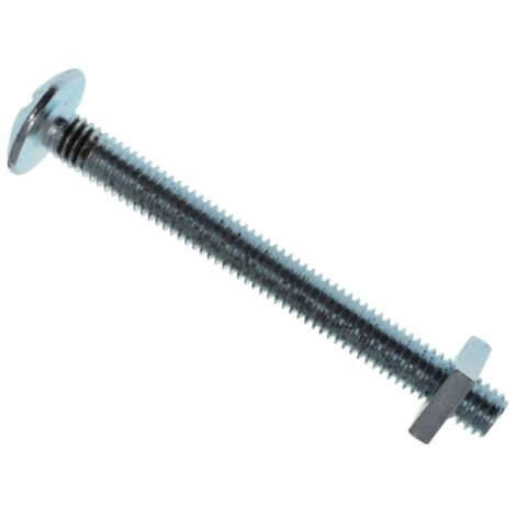 METALMATE Roofing Bolt & Nut Zp M6 x 60mm Box 25