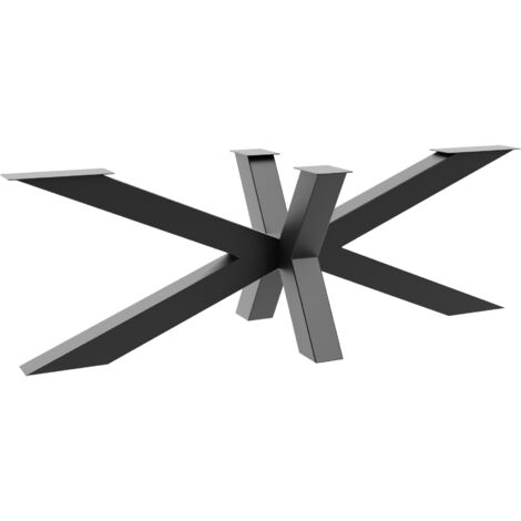 MetaloPro Acamar Extreme structure de table – Pied central en étoile en acier, revêtement par poudre, design industriel robuste pour table à manger ou de conférence 220x80x72 cm