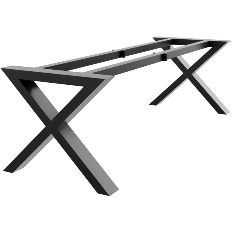 Metalopro - Belaga Extreme structure de table – Pieds en x en acier, revêtement par poudre, design industriel robuste, structure haute résistance