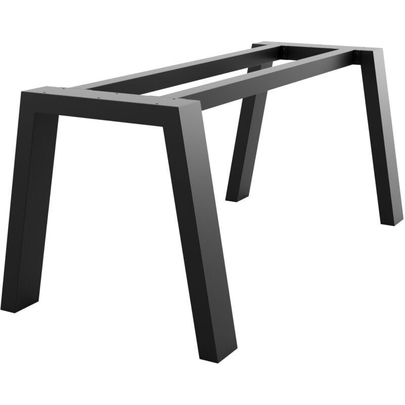 Extreme pieds de table en métal noir forme trapèze – Design industriel robuste pour salon ou bureau 160x80x72 cm - Metalopro