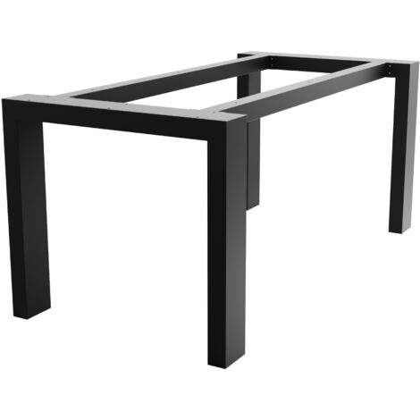 MetaloPro Extreme pieds de table en métal noir forme trapèze – Design industriel robuste pour salon ou bureau 200x80x72 cm