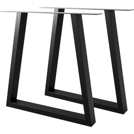 MetaloPro Nemesis Lite – Pieds de table noirs en acier en forme de A, design minimaliste et robuste pour salon, bureau ou salle à manger