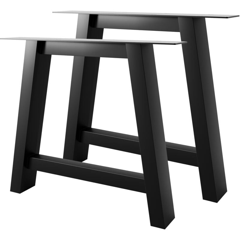 Set de 2 pieds de table en Métal, Pied pour meubles - Pieds en a - 72x70 cm - Metalopro