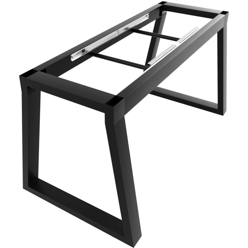 MetaloPro structure de table extensible en métal 140x70x72 cm – Piétement robuste avec pieds en acier pour table à manger extensible, salon ou cuisine