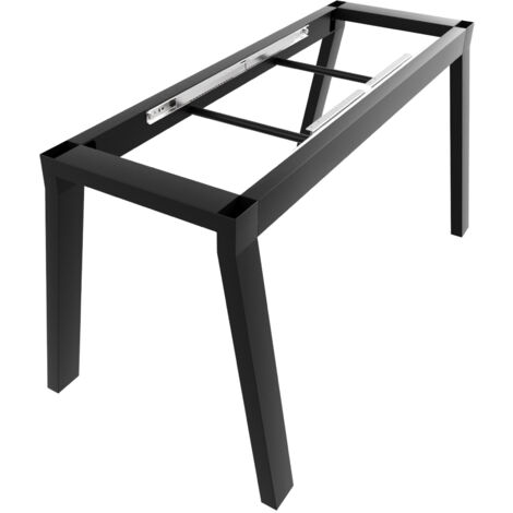 MetaloPro structure de table extensible en métal 140x70x72 cm – Piétement robuste avec pieds en acier pour table à manger extensible, salon ou cuisine