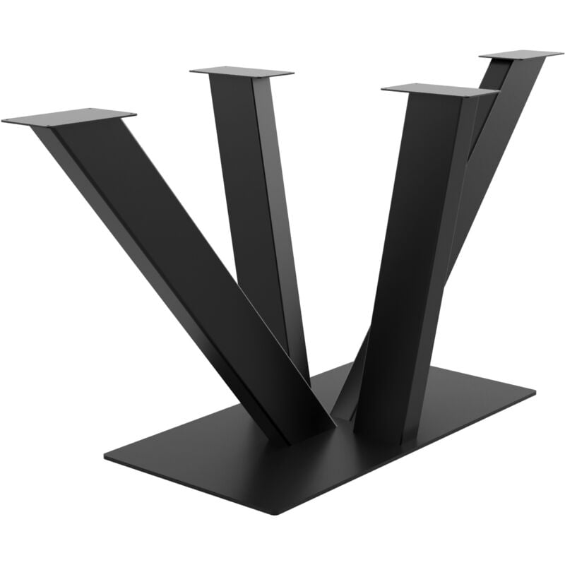Structure robust pieds de table en acier noir – Design industriel lourd pour table de salle à manger ou bureau - Metalopro