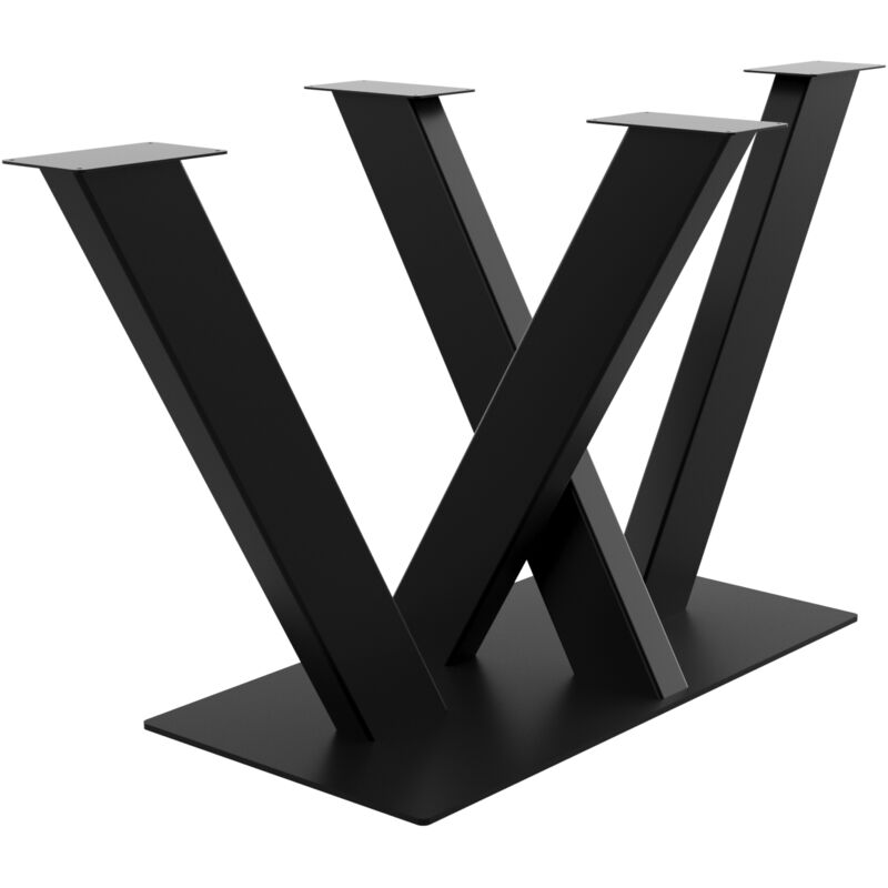 Tischbein Enif – Schwarze Zentrale Metallkonstruktion Mit Auffälligem Design Für Ess- Und Arbeitstische In Modernen Innenräumen - Metalopro