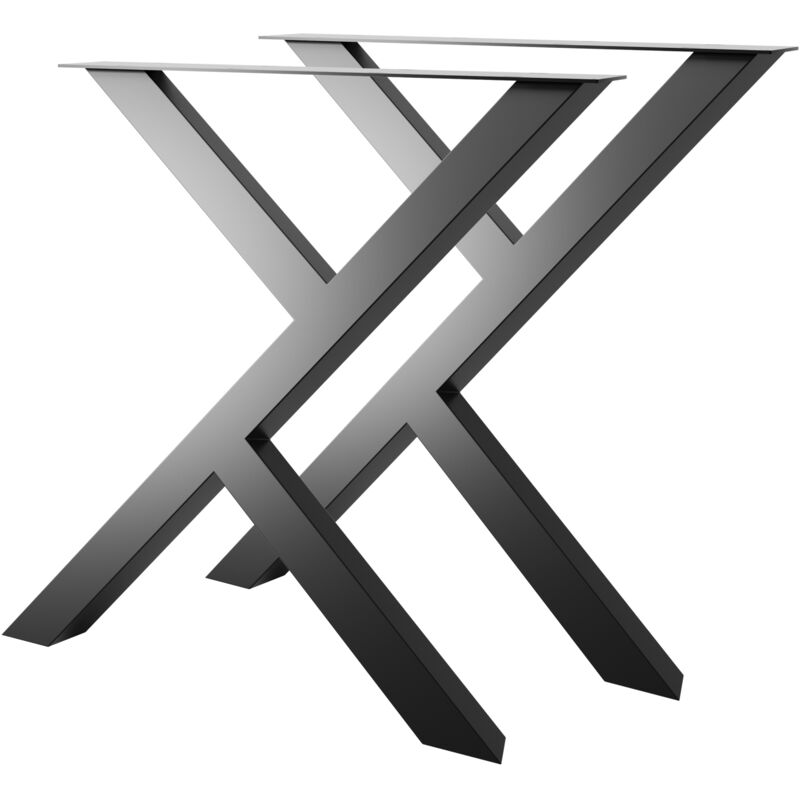 Metalopro - Tischbeine Deer – Schwarze Metallbeine Im Industrial-stil Mit Feiner Pulverbeschichtung, Für Zuhause Und Büro, Ideal Für Moderne