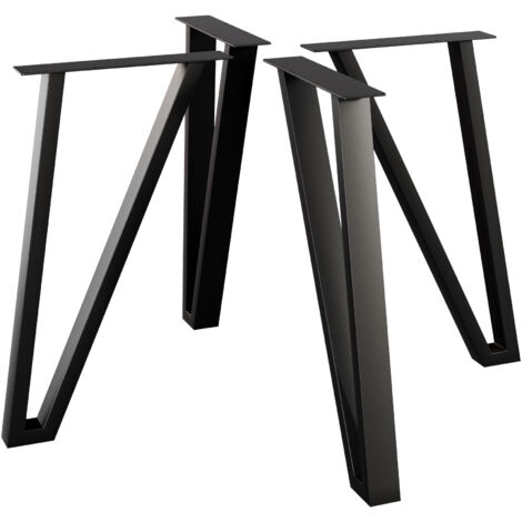 MetaloPro Tischbeine Kentucky – 4x Schwarze Metallbeine Im Minimalistischen-Stil Für Moderne Tische, Ideal Für Esstische, Schreibtische Und Wohnzimmertische