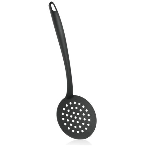 Metaltex, 25x15x5 cm Basic Espumadera de Cocina, Nailon, Negro, Multicolor