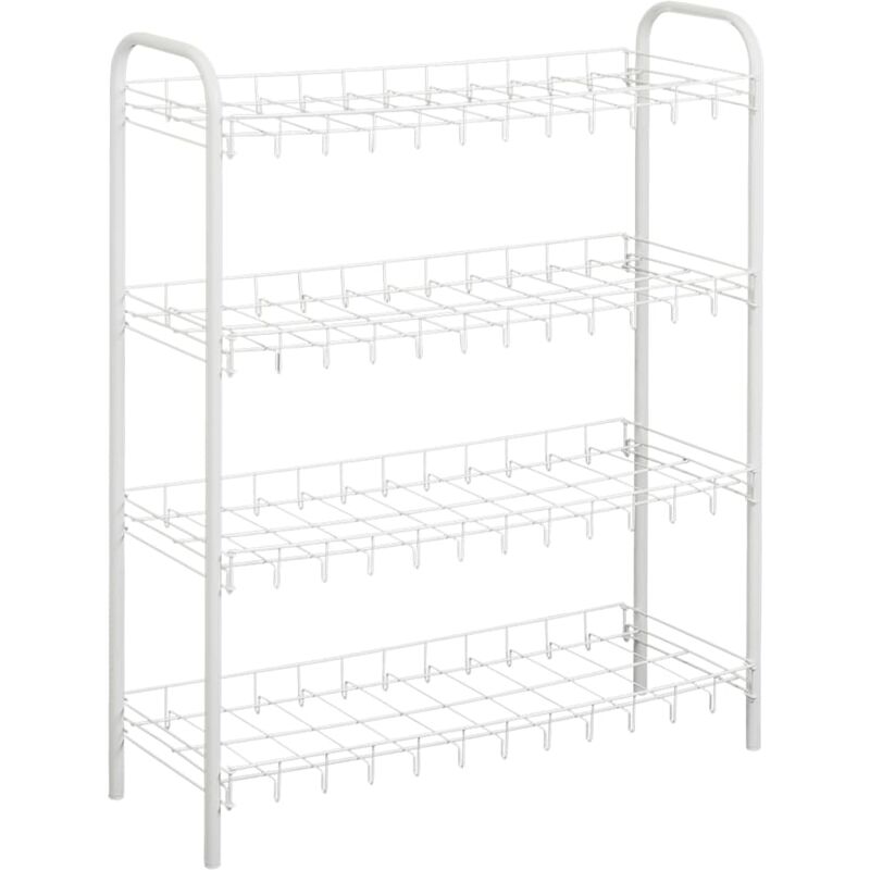 Metaltex 4 Tier Shoe Rack Shoe 4 White