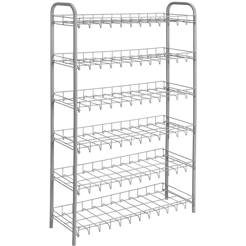 Metaltex - 6-Tier Shoe Rack Shoe 6 Silver Grey