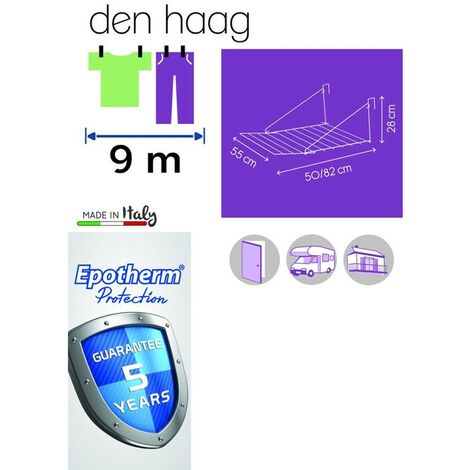 Metaltex Balkonwäschetrockner Den Haag 9 m