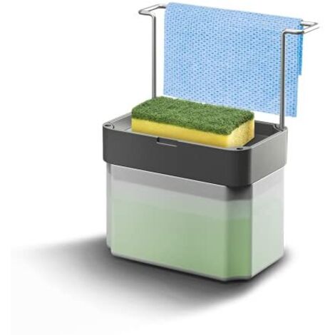 Metaltex Dispenser per sapone, grigio, 17 x 12 x 22 cm