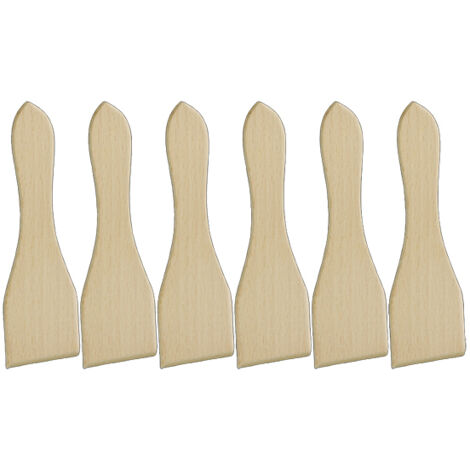 Metaltex Juego de 6 Espátulas para Raclette de Madera Natural 14 cm