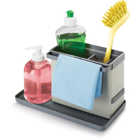 Metaltex Kitchen Helpers Organiseur d'évier Tidy Tex 24x13x14 cm Gris