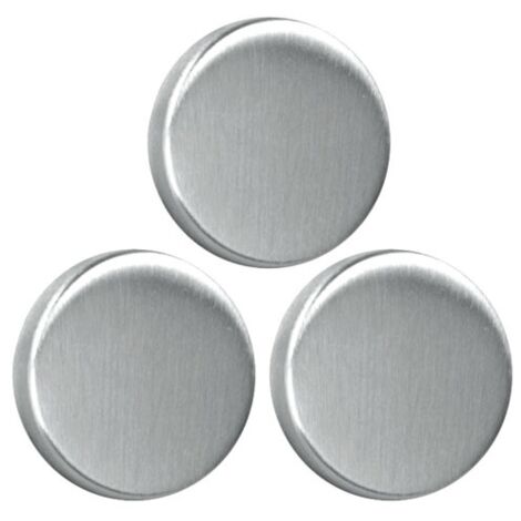 METALTEX - MAGNETS RONDS INOX 3.5CM  LOT DE 3