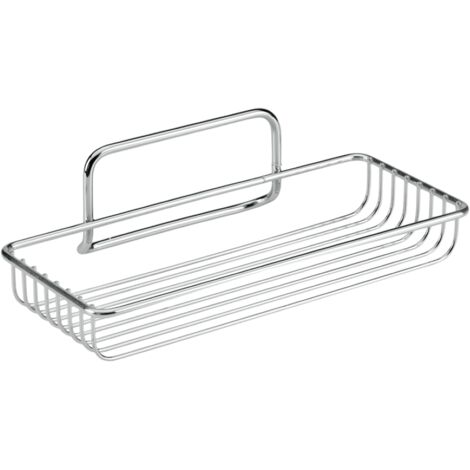 METALTEX - MENSOLA DA DOCCIA RETTANGOLARE ATLANTIS 26x12x8CM - IN ACCIAIO CROMATO