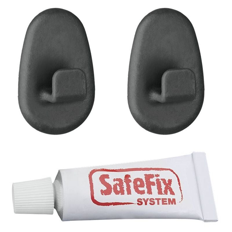 Crochets adhésifs Metaltex 2 pièces Noir